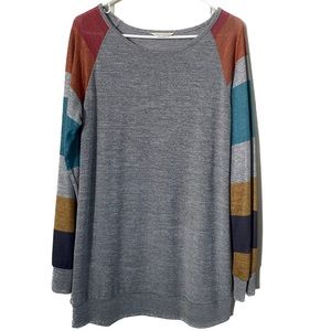 Multi color long sleeve tunic